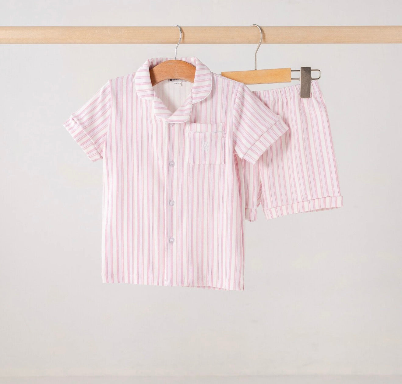 Pyjama Zomer Roze/Streep House of Bears